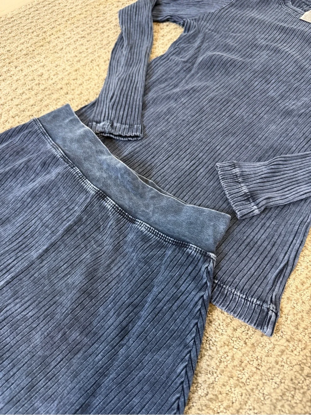 Hard Tail Forever Navy Ribbed A-Line matching set Top and Skirt size S